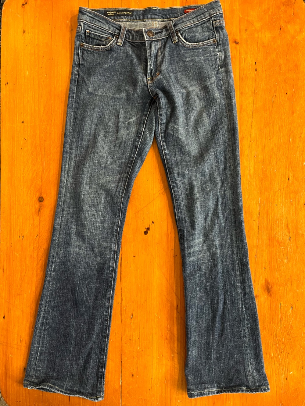 Citizens of Humanity Y2K #001 Kelly Low Waist Bootcut Medium Wash Blue Jeans